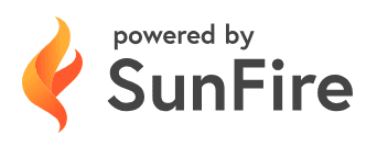 A logo for powered by sunforce