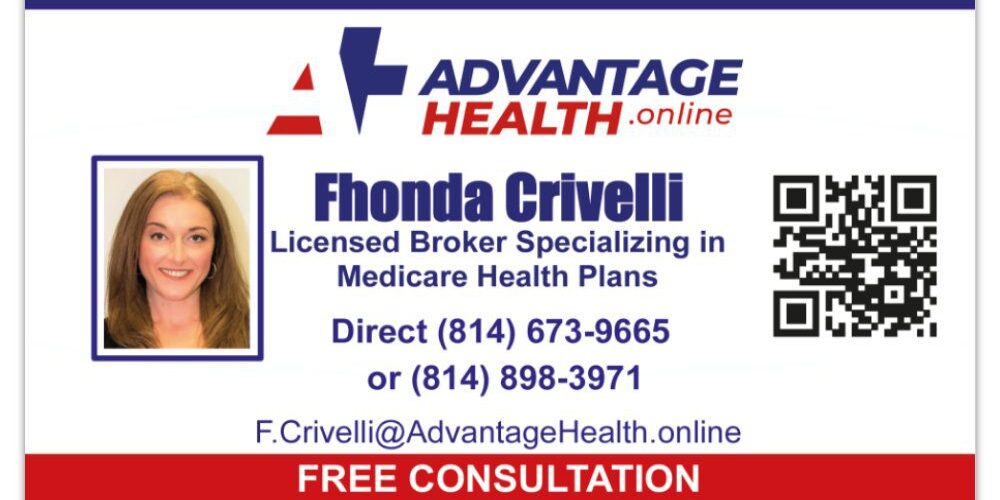 Medicare broker business card with portrait